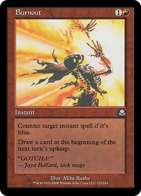 Burnout highlighted card art