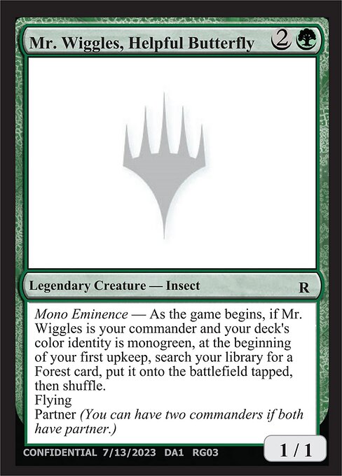 Mr. Wiggles, Helpful Butterfly highlighted card art