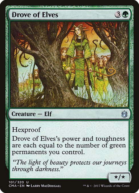 Drove of Elves highlighted card art