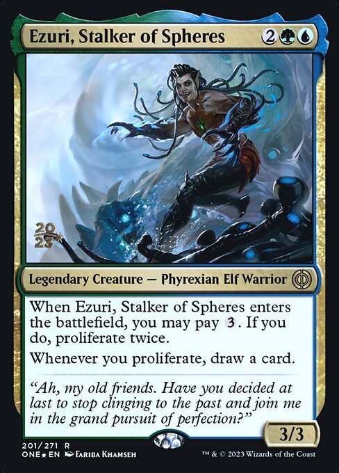 Ezuri, Stalker of Spheres from Phyrexia: All Will Be One Promos