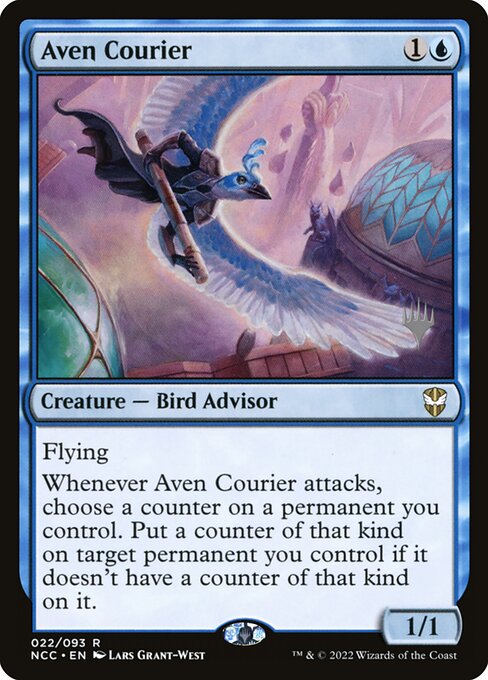 Aven Courier from New Capenna Commander Promos