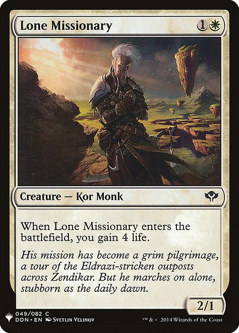 Lone Missionary highlighted card art