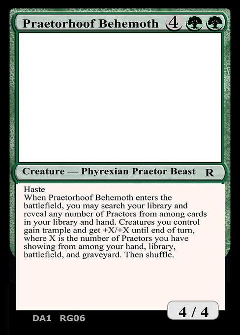Praetorhoof Behemoth highlighted card art
