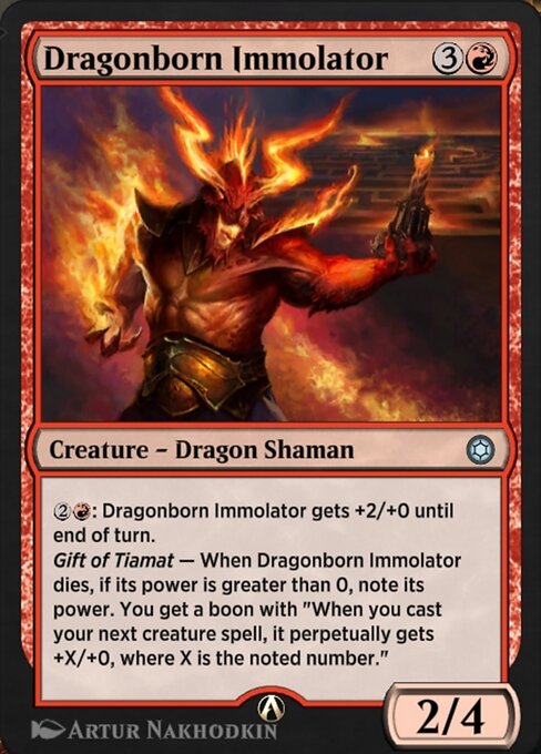 Dragonborn Immolator highlighted card art