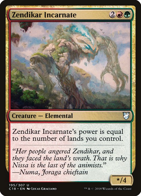 Zendikar Incarnate from Commander 2018