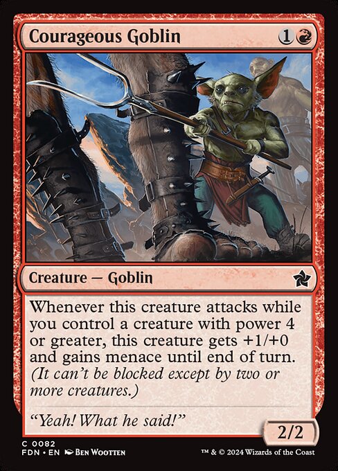 Courageous Goblin highlighted card art