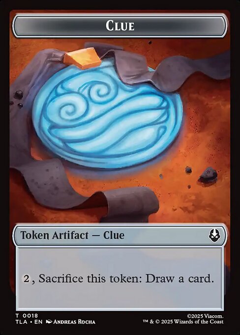 Clue from Avatar: The Last Airbender Tokens