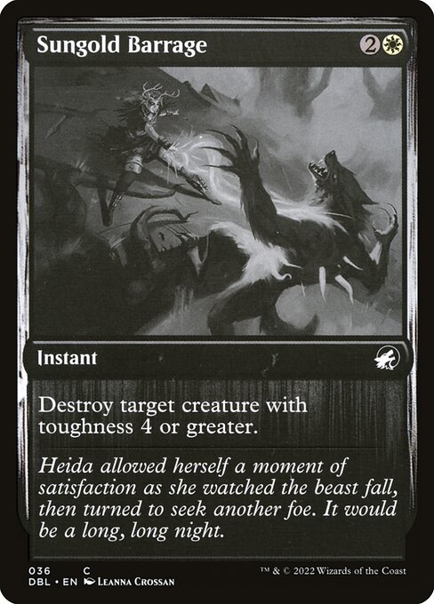 Sungold Barrage highlighted card art