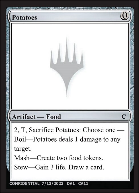 Potatoes highlighted card art