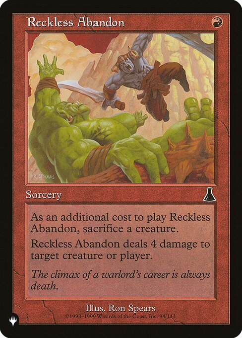 Reckless Abandon highlighted card art