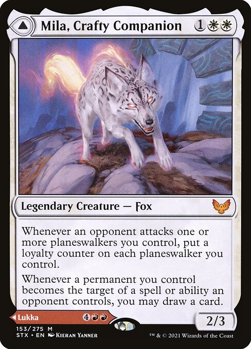 Mila, Crafty Companion // Lukka, Wayward Bonder from Strixhaven: School of Mages
