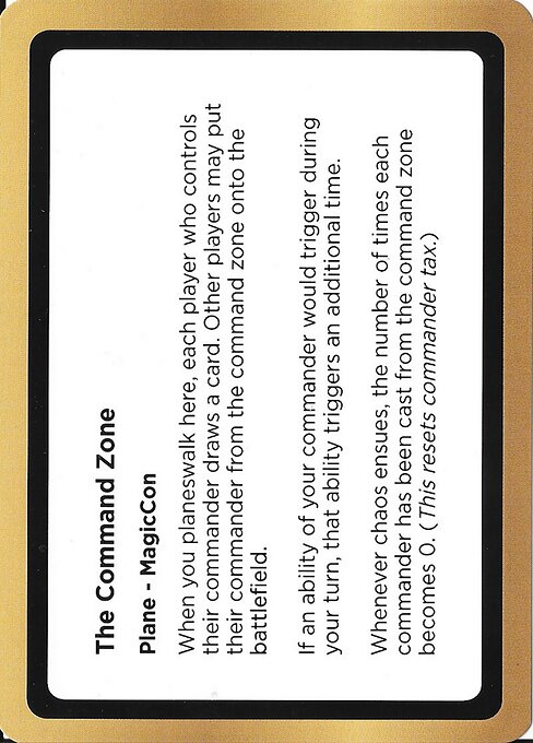 The Command Zone highlighted card art