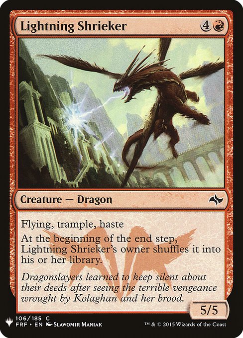 Lightning Shrieker from The List