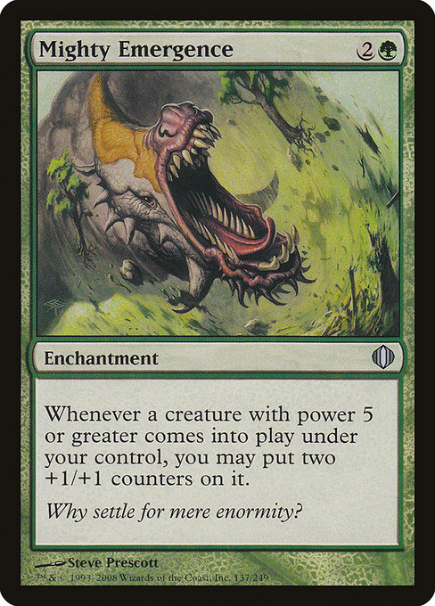 Mighty Emergence highlighted card art