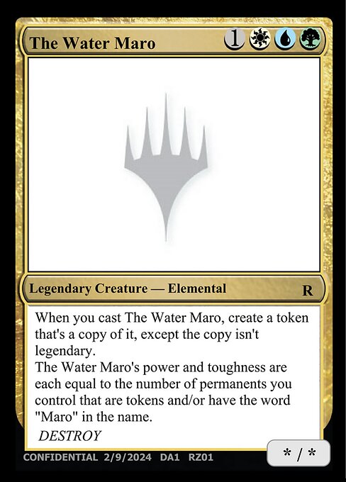 The Water Maro highlighted card art