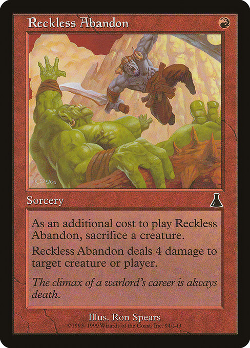 Reckless Abandon from Urza's Destiny