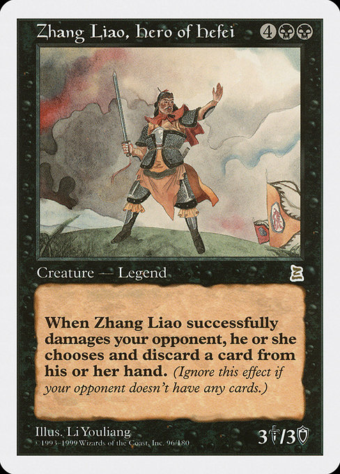 Zhang Liao, Hero of Hefei highlighted card art