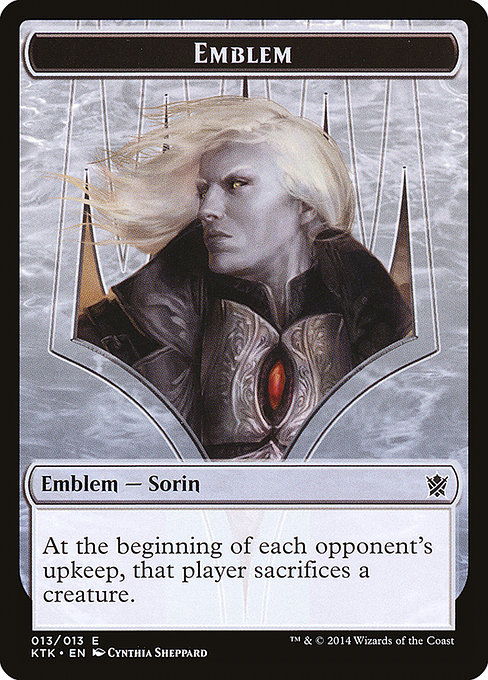 Sorin, Solemn Visitor Emblem highlighted card art
