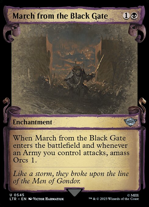 March from the Black Gate highlighted card art
