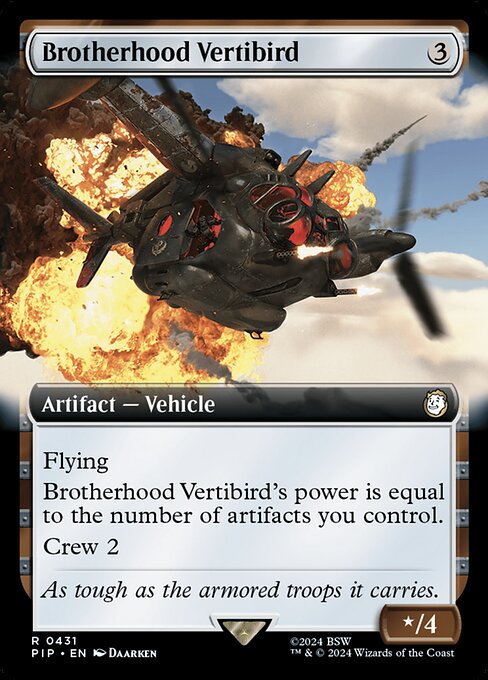 Brotherhood Vertibird highlighted card art