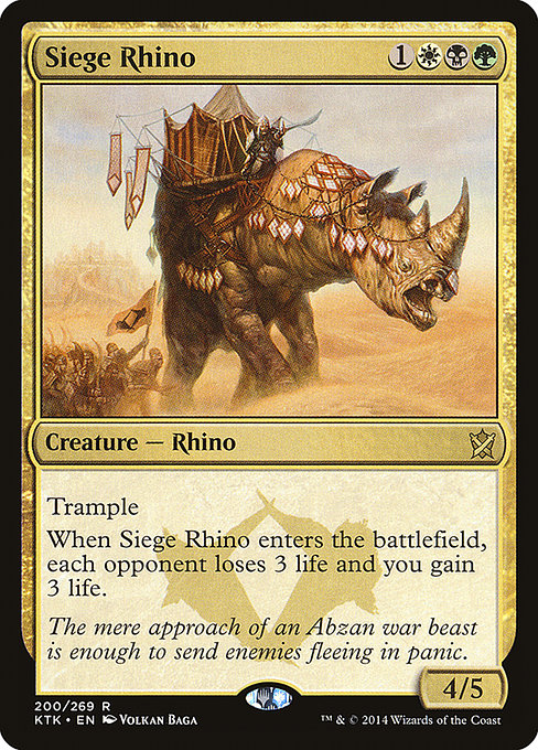 Siege Rhino from Khans of Tarkir