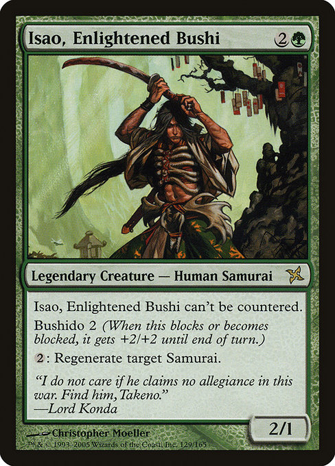 Isao, Enlightened Bushi highlighted card art