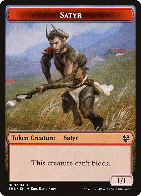 Satyr from Theros Beyond Death Tokens