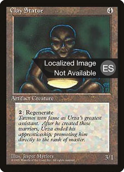Clay Statue from Fourth Edition Foreign Black Border