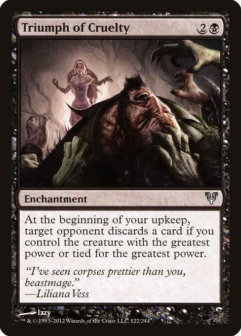 Triumph of Cruelty highlighted card art