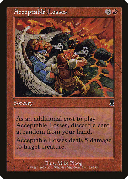 Acceptable Losses highlighted card art