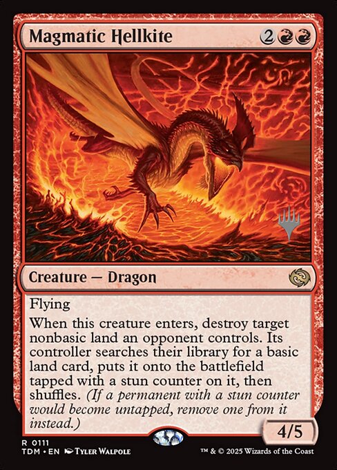 Magmatic Hellkite from Tarkir: Dragonstorm Promos