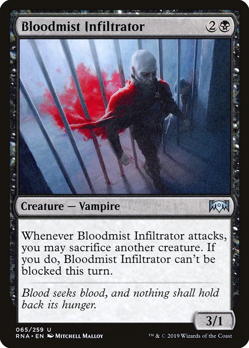 Bloodmist Infiltrator highlighted card art