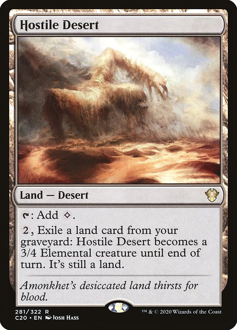 Hostile Desert from Commander 2020