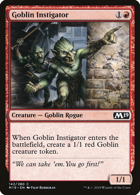 Goblin Instigator from Core Set 2019