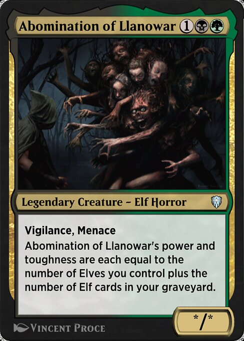 Abomination of Llanowar highlighted card art