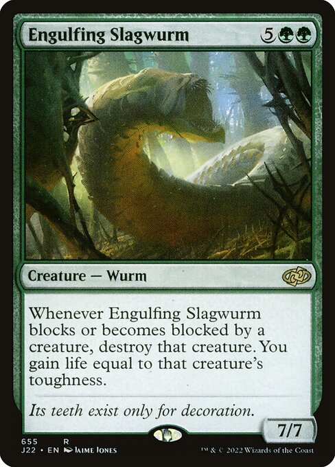 Engulfing Slagwurm highlighted card art