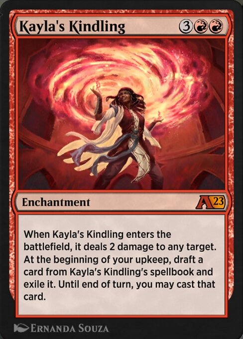 Kayla's Kindling highlighted card art