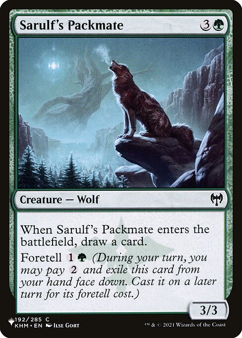 Sarulf's Packmate highlighted card art