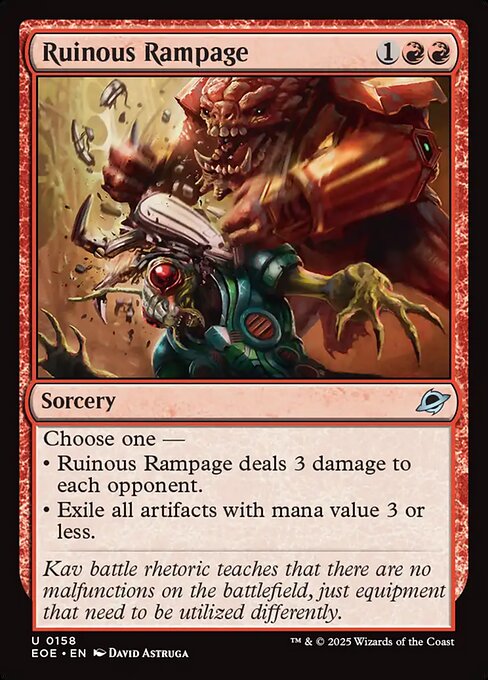 Ruinous Rampage highlighted card art