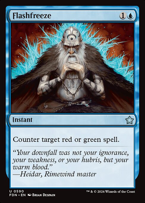 Flashfreeze highlighted card art