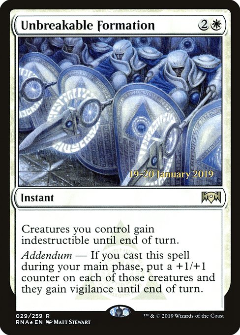 Unbreakable Formation from Ravnica Allegiance Promos