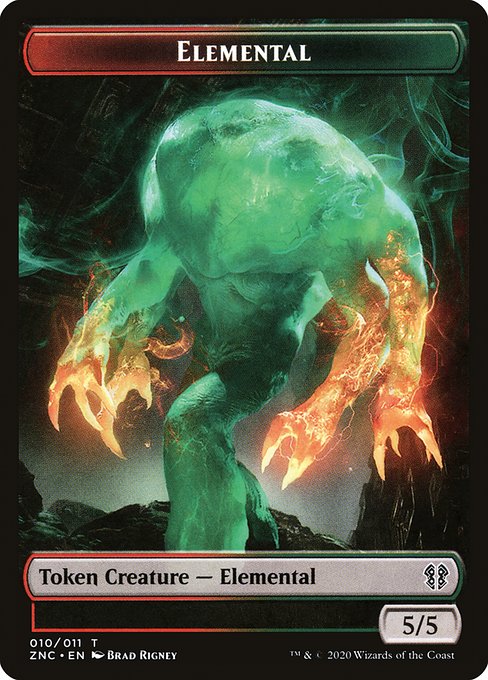 Elemental from Zendikar Rising Commander Tokens