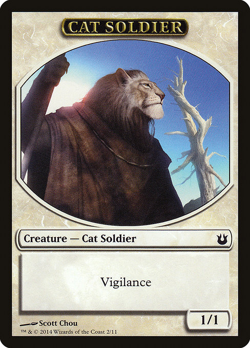 Cat Soldier from Born of the Gods Tokens