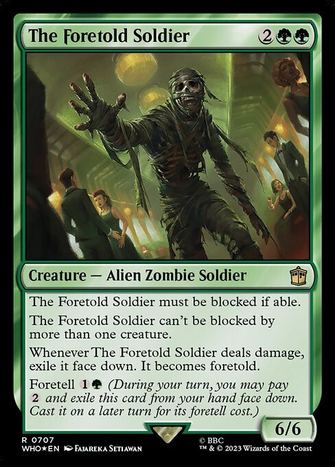 The Foretold Soldier highlighted card art