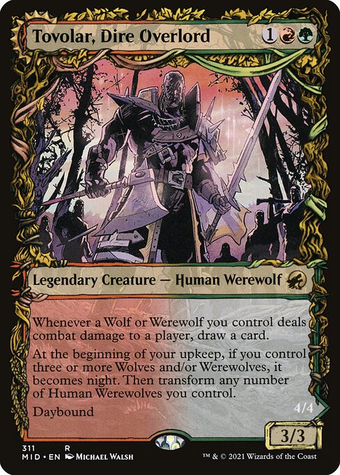 Tovolar, Dire Overlord // Tovolar, the Midnight Scourge from Innistrad: Midnight Hunt