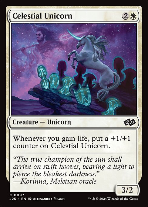 Celestial Unicorn highlighted card art