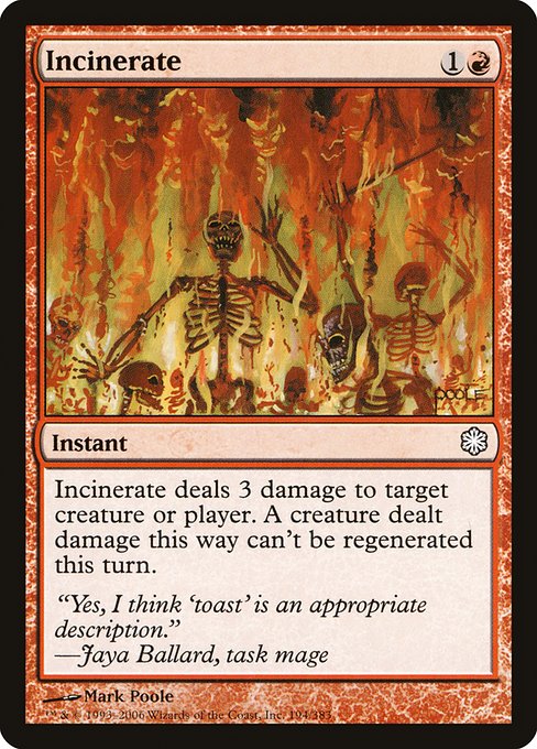 Incinerate from Coldsnap Theme Decks