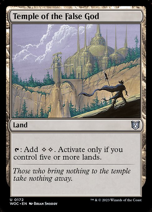 Temple of the False God from Wilds of Eldraine Commander