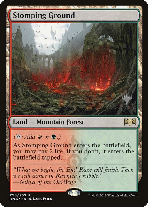 Stomping Ground from Ravnica Allegiance Promos