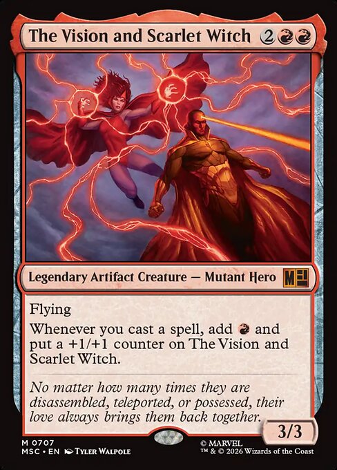 The Vision and Scarlet Witch from Marvel Super Heroes Commander